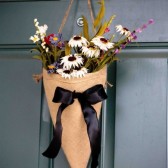Burlap Flower Cone