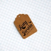 Personalized kraft favor tags