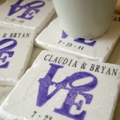 LOVE Coaster Wedding Favors