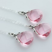Pretty in Pink, Set of 3 Brides Maids Necklaces