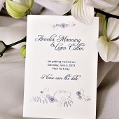 Save the Date card,Love Birds