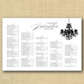 Chandelier Wedding Seating Chart