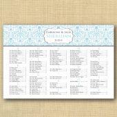 Delicate Damask Wedding Seating Chart