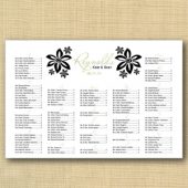 Hawaiian Flower Wedding Seating Chart