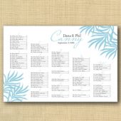 Palm Leaves Wedding Seating Chart