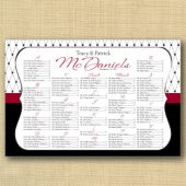 Parisian Wedding Seating Chart