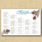Peacock Wedding Seating Chart