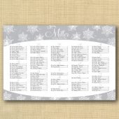 Snowflake Wedding Seating Chart