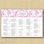 Swirl & Flower Wedding Seating Chart