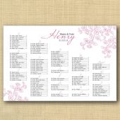 Tiny Flower Wedding Seating Chart