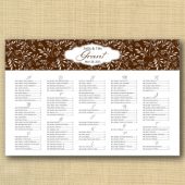 Vines Wedding Seating Chart