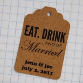 Eat, drink, be married favor tags