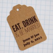 Eat, Drink, Be Married Favor Tags