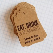 Eat, drink, be married favor tags