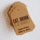 Eat, drink, be married favor tags