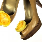 Yellow Magnetic Flower Shoe Clips