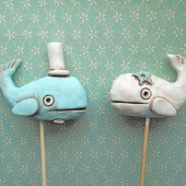 whale cake topper