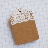 Lace kraft tags