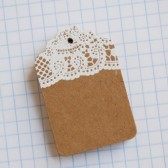 Lace kraft tags