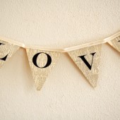 LOVE bunting banner