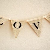 LOVE bunting banner