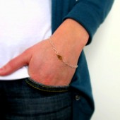Tiny Feminine ID Tag Bracelet
