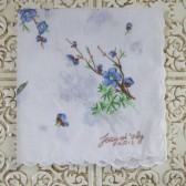 Vintage Handkerchief - Floral Jeau dorly Paris