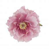 Pink Peony flower brooch