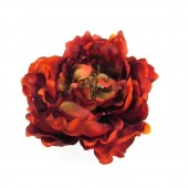 Red peony brooch magnet