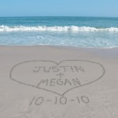 Sand Writing Personalized Photograph