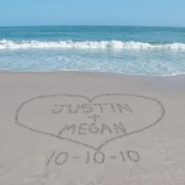 Sand Writing Personalized Photograph