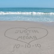 Sand Writing Personalized Photograph