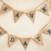 Save the Date bunting banner