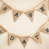 Save the date bunting banner
