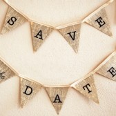 Save the date bunting banner