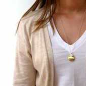 Secret Message in a Vintage Locket and Personalized Initial Charm