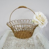 Vintage metal flower girl basket