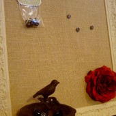 Burlap Pin Board 22 x 22 or Magnetic Chalkboard Framed Shabby Chic Memo Board - Wedding Reception Cream