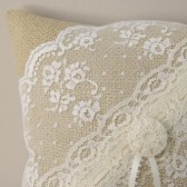 Burlap and lace ring bearer pillow