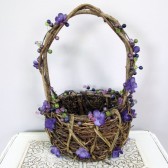 Whimsical Birds Nest Flower Girl Basket