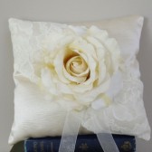 Ring Bearer Pillow - Ivory Satin and Lace
