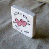 Valentine Heart Wedding Favor Magnets
