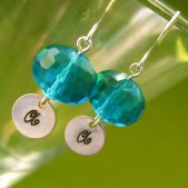 Custom Color Initial Earrings