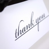 Silver Lining Thank You Note