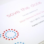 Vintage Dots Save the Date