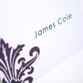 Black Damask Place Card