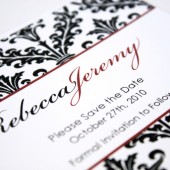 Black Damask Save the Date