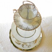 metallic silver cupcake stand