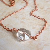 Solitaire Swarovski Crystal and Copper Necklace
