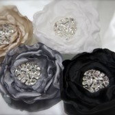 Deco Rhinestone Rose Hair Fascinator In many color choices